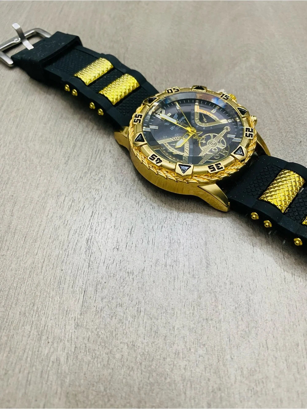 Gold and Black Men's Sport Watch